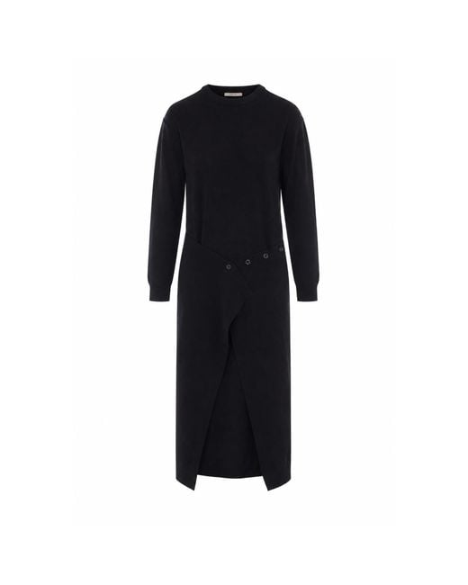 Lemaire Black Buttoned Dress