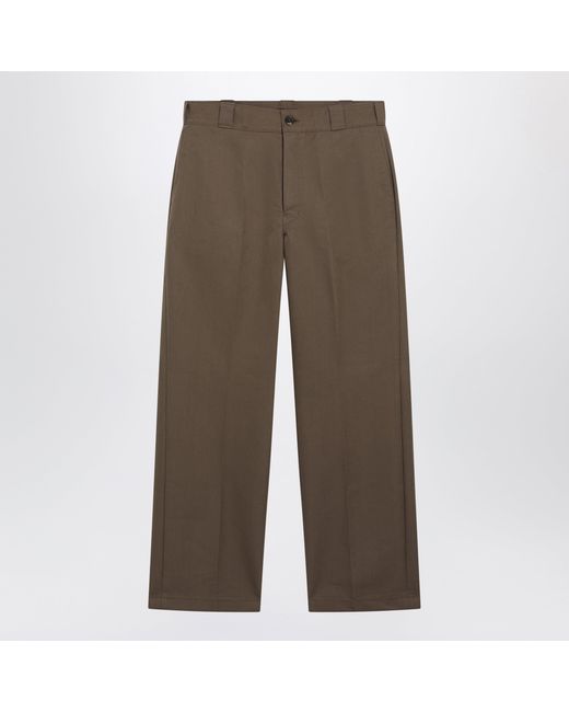 Prada Brown Technical Canvas Trousers for men