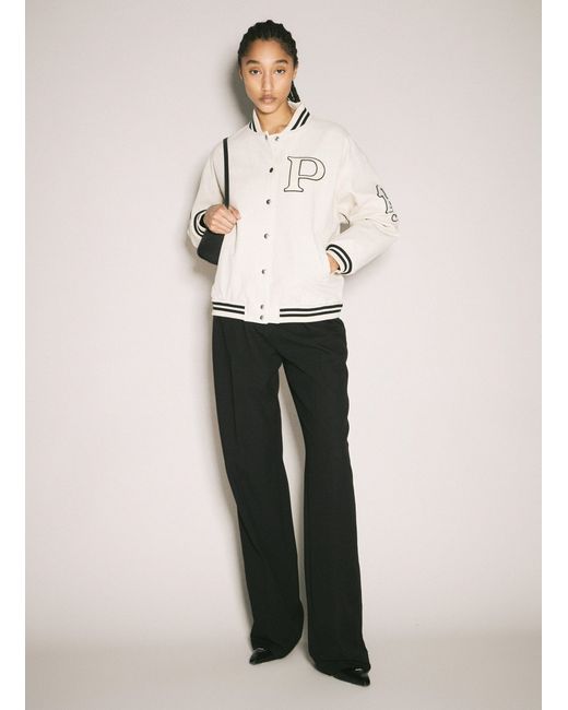 Prada Natural Canvas Bomber Jacket