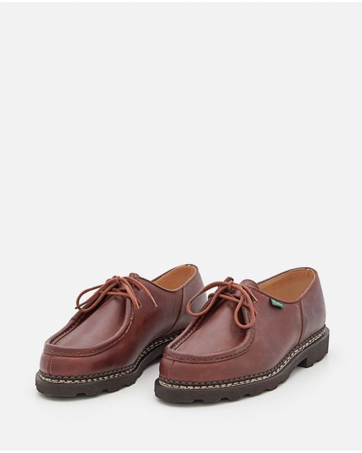 Paraboot Brown Leather Shoes for men