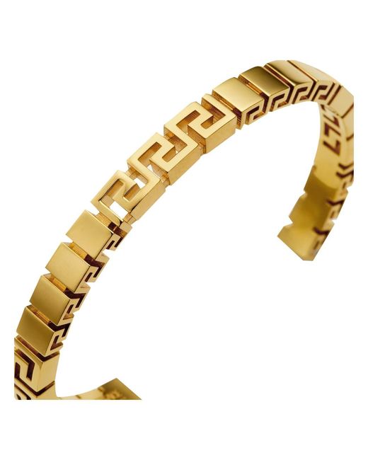 Versace Metallic Greca Cuff Bracelet