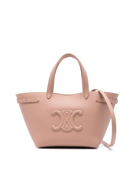 Céline Pink Cuir Triomphe Mini Tote Bag