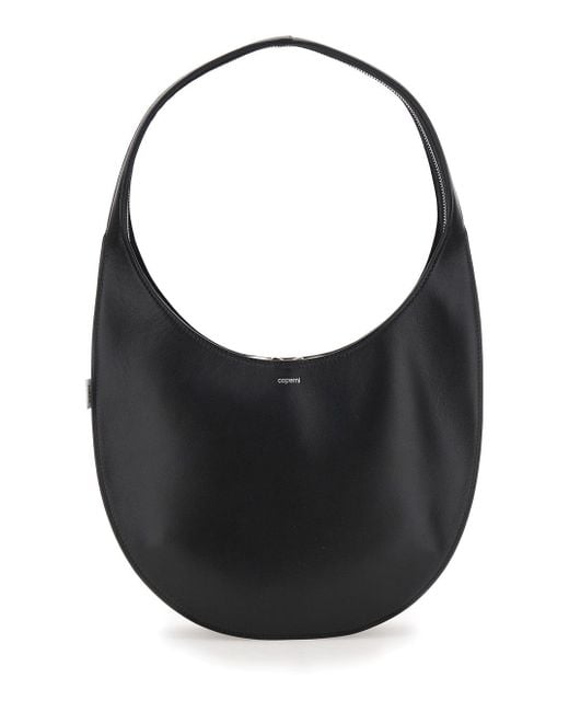 Coperni Black 'Swipe Medium' Shoulder Bag With Logo On Front