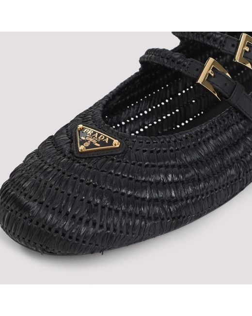 Prada Black Ballerinas