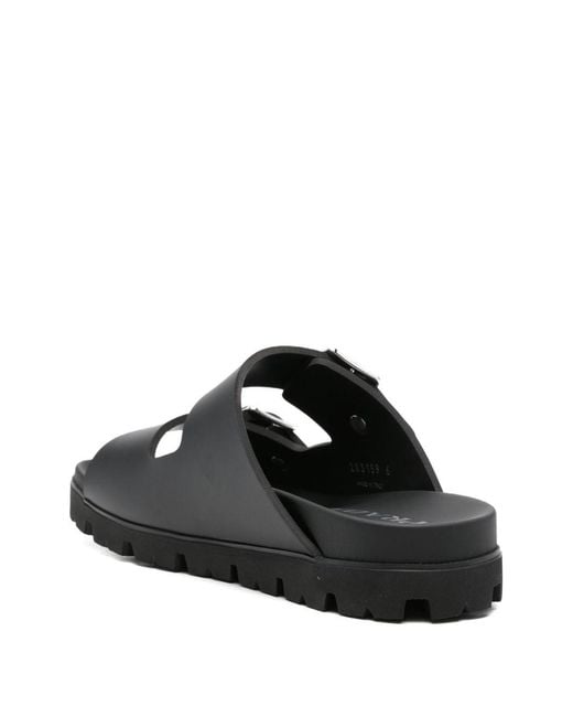 Prada Black Flat Sandals for men