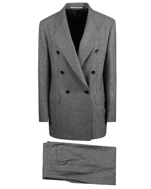 Tagliatore Gray Wool Dress Virgin