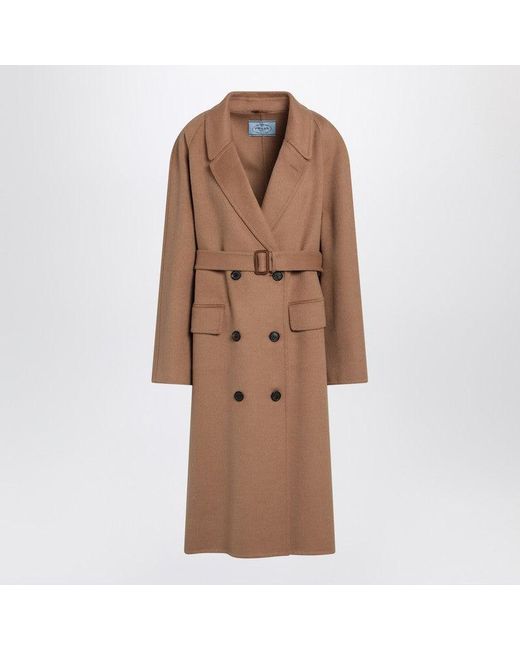 PRADA Size 42 Navy Belted Double Breasted Trench Coat main image 1