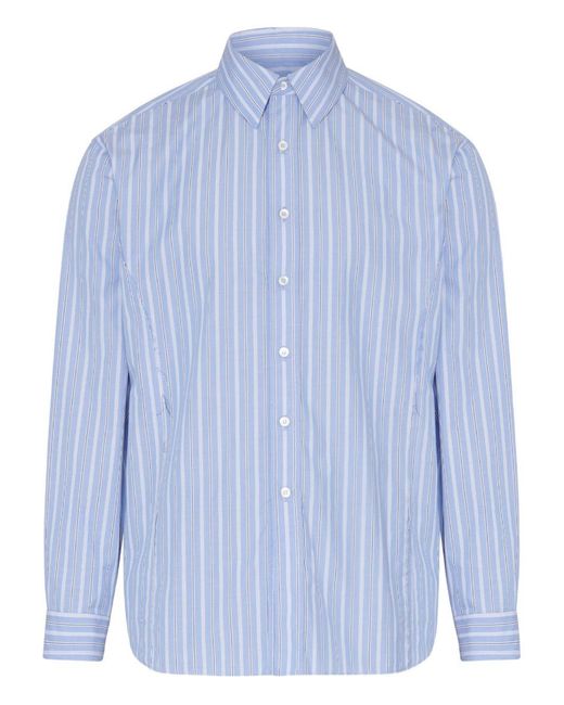 Maison Margiela Blue Striped Shirt for men