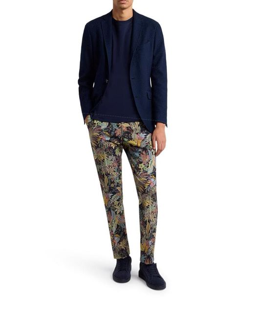 Etro Blue Textured Jersey Jacket for men