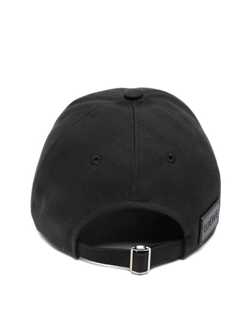 Loewe Black Logo Canvas Baseball Cap