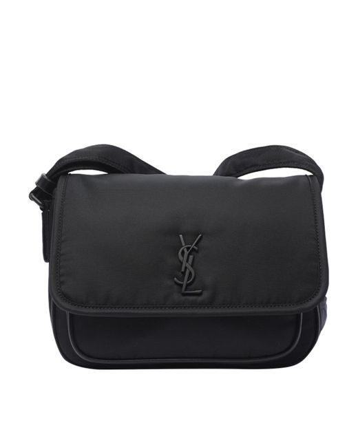 Saint Laurent Black Small Niki Nylon Messenger Bag for men