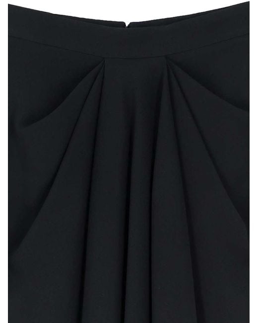 Givenchy Black Draped Skirt