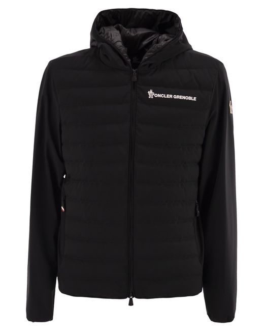 Moncler Black Padded Zip-Up Sweatshirt for men