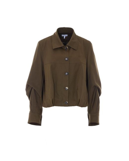 Loewe Brown Silk And Cotton Jacket