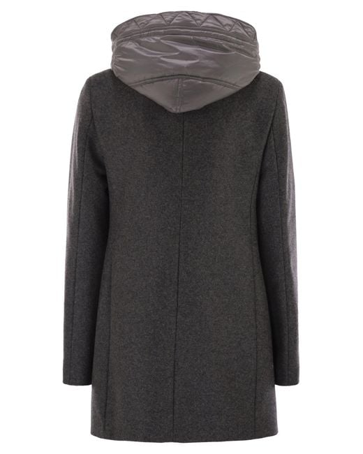 Fay Black Toggle Coat