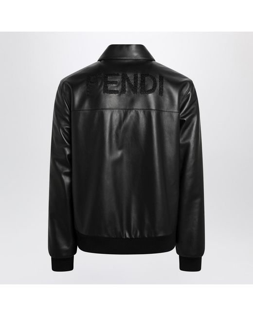 Fendi Black Leather Blouson for men