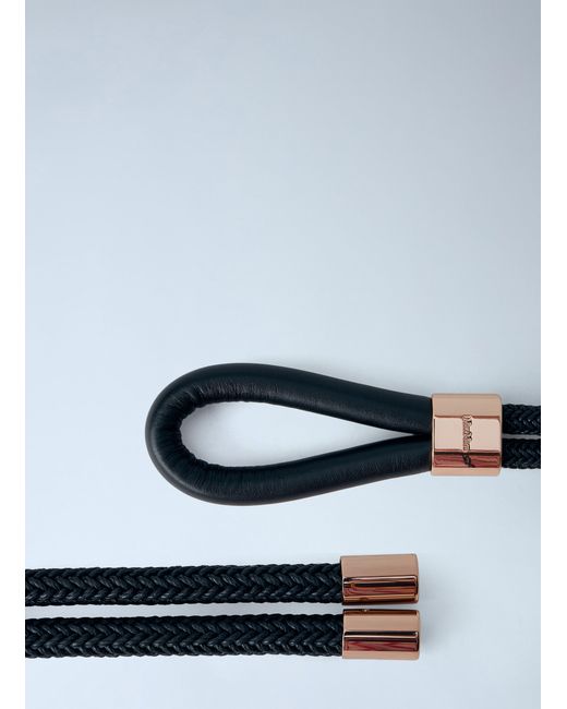 Max Mara Blue Braided Leather Belt