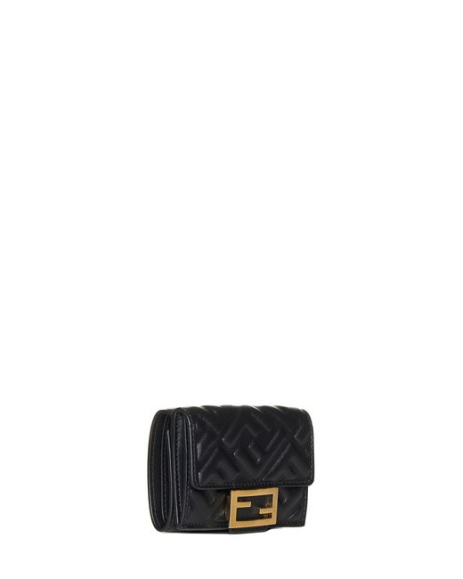 Fendi White Micro Trifold Wallet