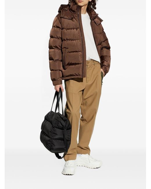 Moncler Brown Puffer Jacket 'Maya' for men