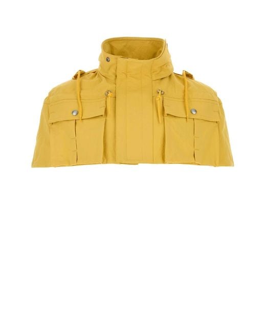 Prada Yellow Nylon Cape for men