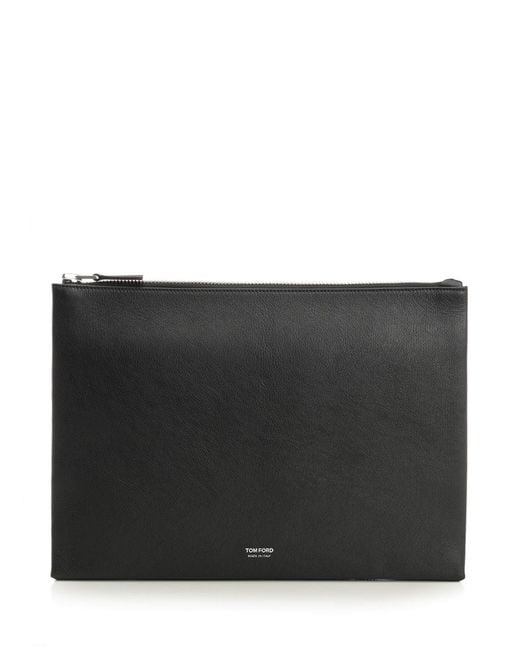 Tom Ford Black Large Slim Pouch for men
