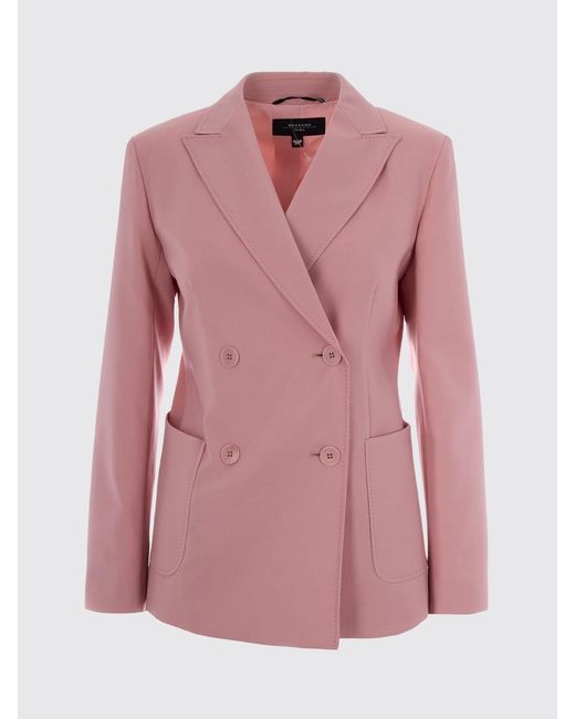 Weekend by Maxmara Pink Double Breasted Blazer