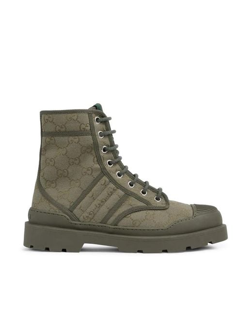 Gucci Green Boot With Web Detail for men