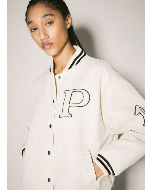 Prada Natural Canvas Bomber Jacket