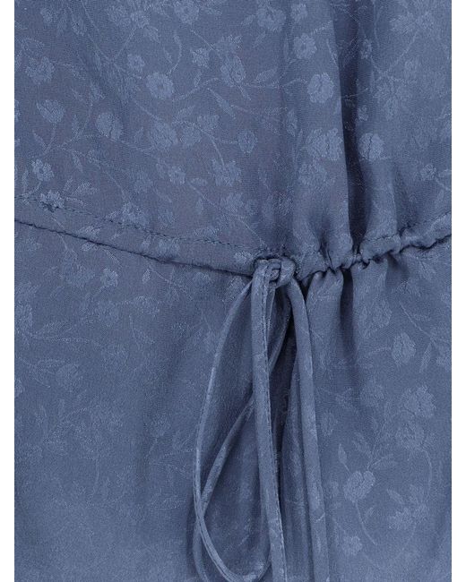 Chloé Blue Printed Silk Top