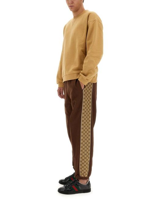 Gucci Natural Sweatshirt With Web Ribbon for men