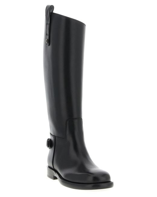 Burberry Black 'Cavalier' Boots