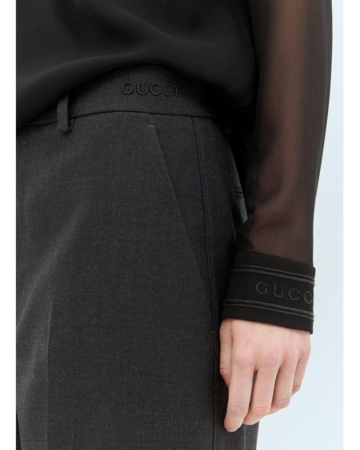 Gucci Black Wool Tailored Pants