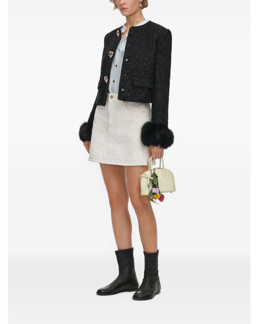 Self-Portrait Black Bouclé Jacket