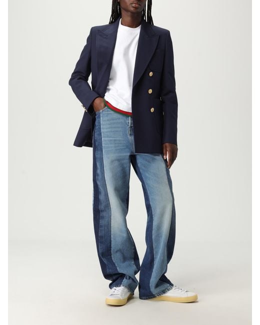 Gucci Blue Double Breasted Blazer