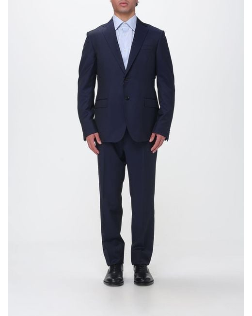 Zegna Blue Wool And Mohair Single-Breasted Suit for men