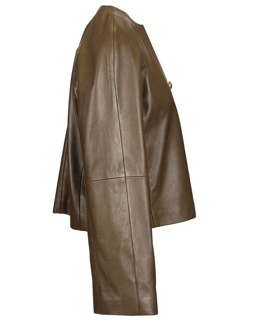 Max Mara Green Crew Neck Jacket