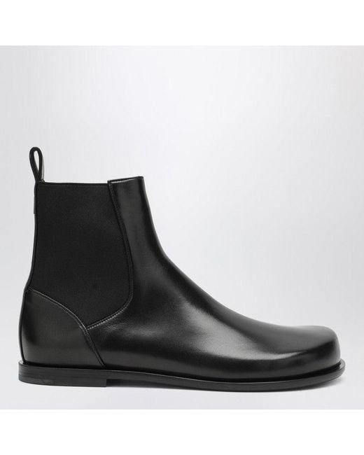 Fendi Black Ff Squared Chelsea Boots for men