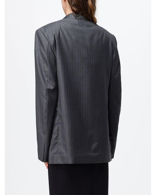 Gucci Gray Pinstripe Wool Single-Breasted Blazer With Peak Lapels