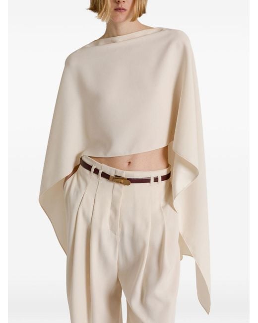 Alberta Ferretti White Cape Scarf