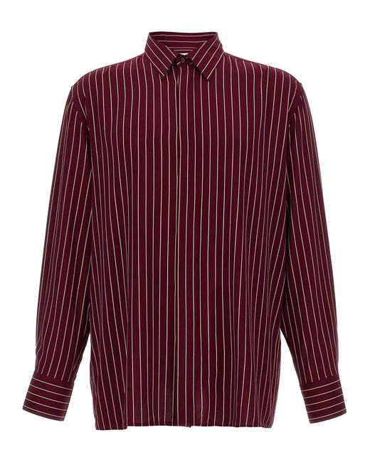 Saint Laurent Purple Striped Shirt for men