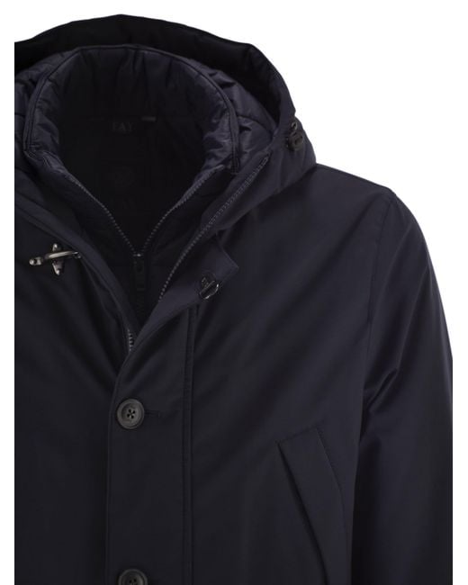 Fay Blue Short Parka for men