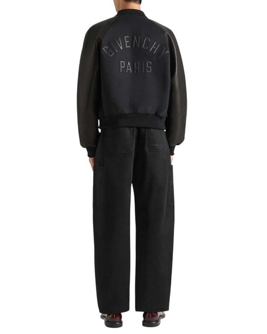 Givenchy Black Paneled Bomber Jacket for men
