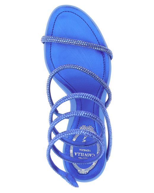 Rene Caovilla Women's Blue High Heel Sandals