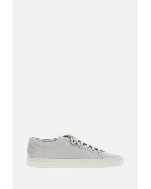 Common Projects White Achille Premium Leather Sneakers for men