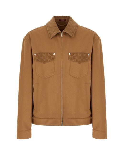 Gucci Men's Brown Clothing Jackets