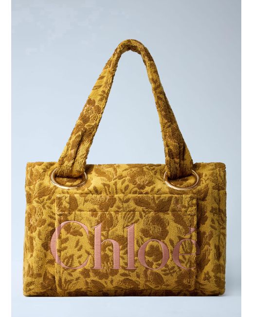 Chloé Yellow Chloã Terry Plage Tote Bag