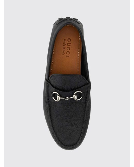 Gucci White Driver Loafers for men