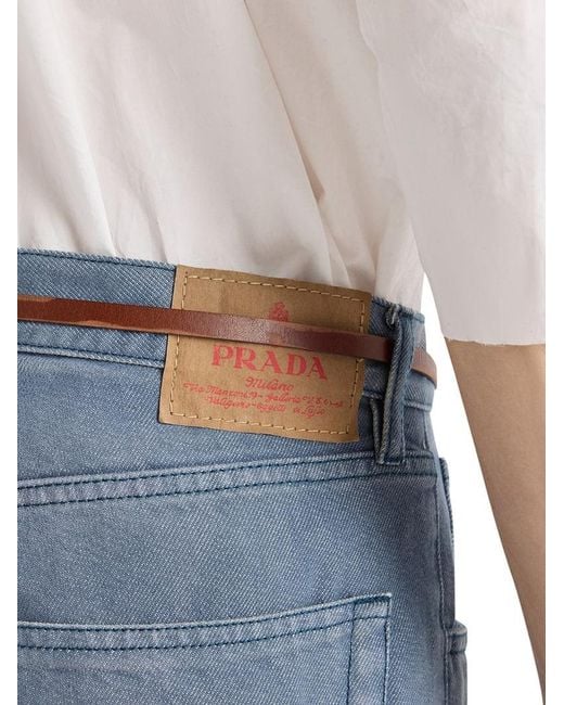 Prada Blue Five Pocket Jeans for men