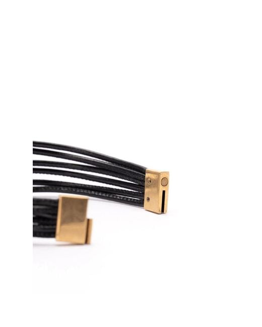 Saint Laurent Black Bracelets