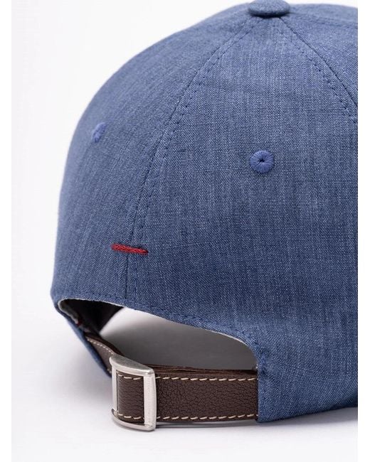 Brunello Cucinelli Blue Baseball Cap for men